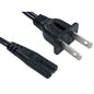 US 2-Pin Plug to IEC C7 Figure 8 Power Cable, 1 Meter